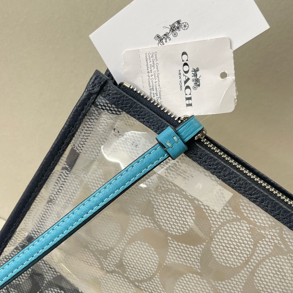 (new+tag) Coach rare cosmetic / travel case clear monogram - Picture 6 of 7
